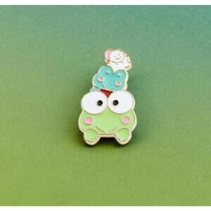 Sanrio Enamel Pin Keroppi Frog 1.22” Kawaii Hello Kitty & Friends